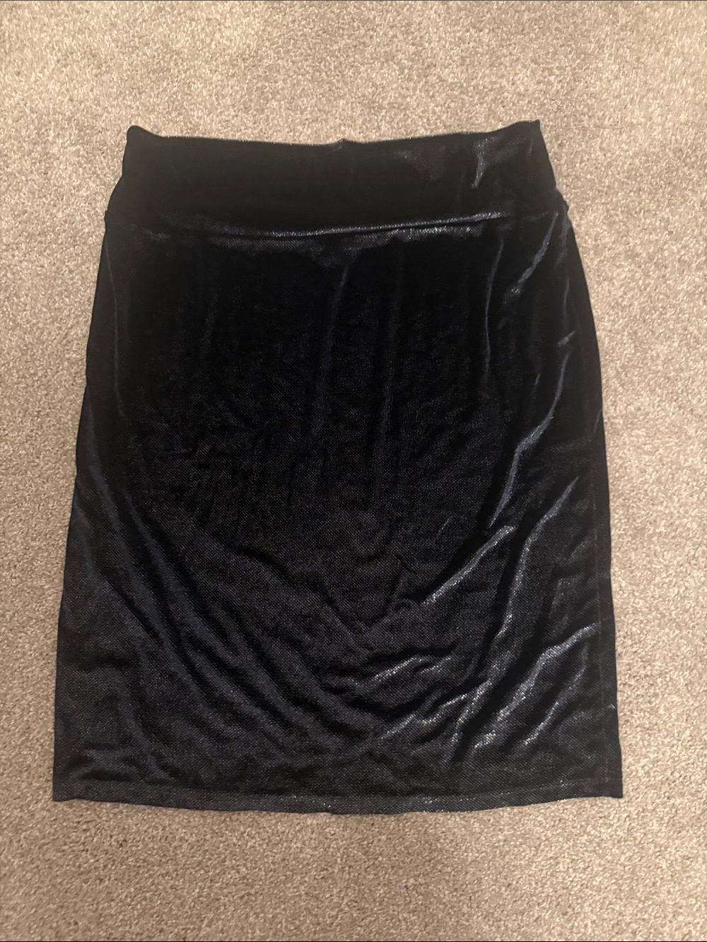 LuLaRoe Black Velvet Midi Pencil Skirt